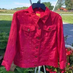 Ruby Rd. Women’s size 12 Red jacket with button closure,